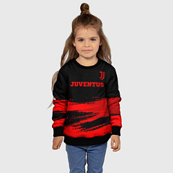 Свитшот детский Juventus - red gradient посередине, цвет: 3D-черный — фото 2