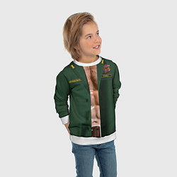 Свитшот детский Форма вооруженных сил РФ с прессом, цвет: 3D-белый — фото 2