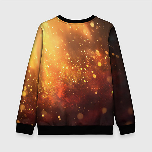 Детский свитшот Золотая блестящая текстура / 3D-Черный – фото 2