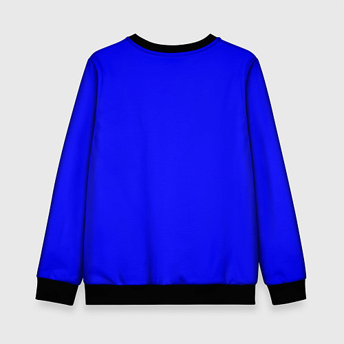 Детский свитшот Россия и герб ультрамарин синий / 3D-Черный – фото 2