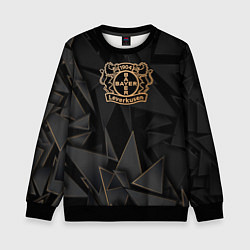 Свитшот детский Bayer 04 golden poly, цвет: 3D-черный