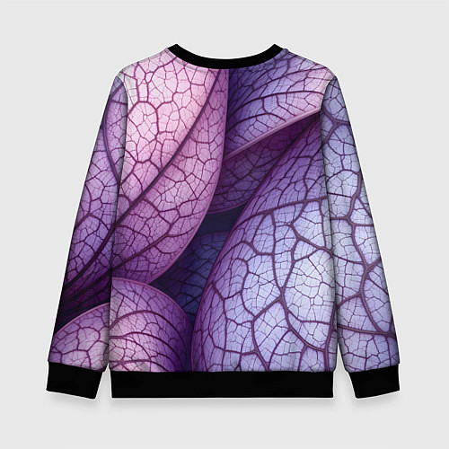 Детский свитшот Прожилки экзотического растения / 3D-Черный – фото 2