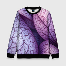 Свитшот детский Прожилки экзотического растения, цвет: 3D-черный