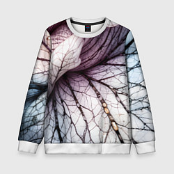 Свитшот детский Раскрытый цветок, цвет: 3D-белый