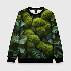 Детский свитшот Зеленый мох и листья
