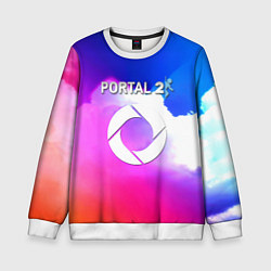 Свитшот детский Portal закат, цвет: 3D-белый