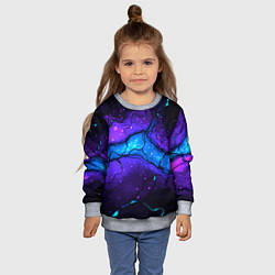 Свитшот детский Синяя звездная полоса в плите текстура, цвет: 3D-меланж — фото 2