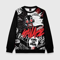 Свитшот детский Круэлла - big pictures, цвет: 3D-черный