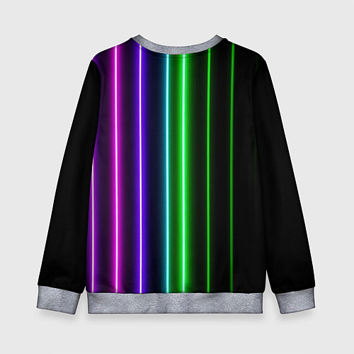 Детский свитшот Neon lines / 3D-Меланж – фото 2