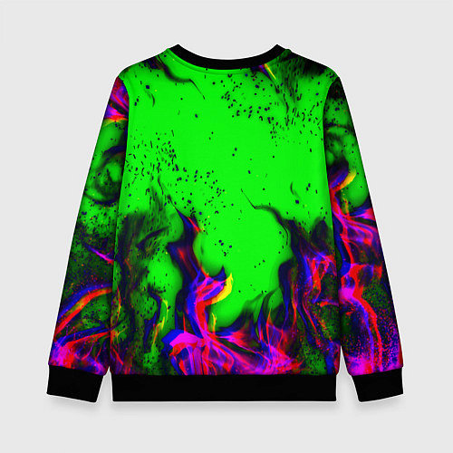 Детский свитшот Monster Energy flame / 3D-Черный – фото 2