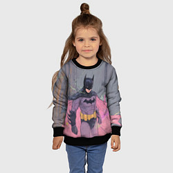 Свитшот детский Бэтмен с розовым плащом, цвет: 3D-черный — фото 2