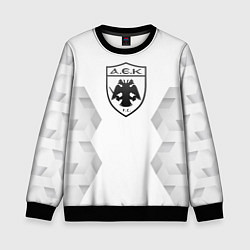 Свитшот детский AEK Athens white poly, цвет: 3D-черный