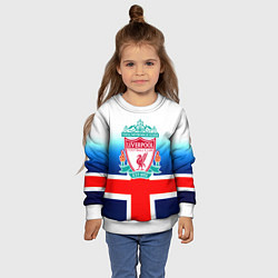 Свитшот детский Liverpool Англия, цвет: 3D-белый — фото 2