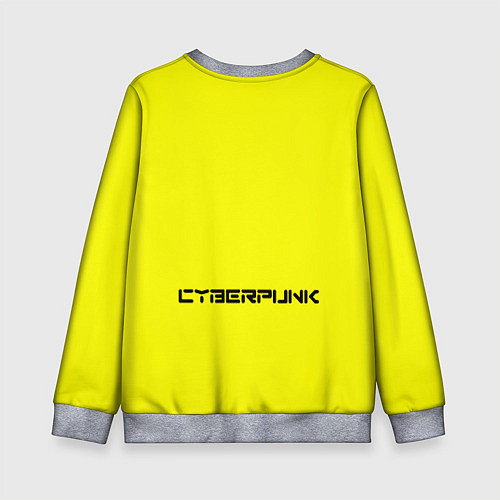Детский свитшот Yellow bananas skull - cyberpunk / 3D-Меланж – фото 2