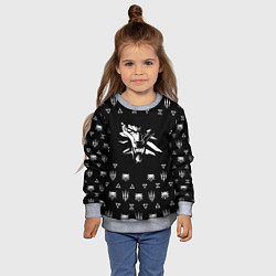 Свитшот детский Ведьмак логотипы, цвет: 3D-меланж — фото 2