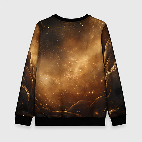 Детский свитшот Песочный фон со звездами / 3D-Черный – фото 2