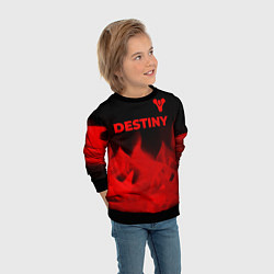 Свитшот детский Destiny - red gradient посередине, цвет: 3D-черный — фото 2
