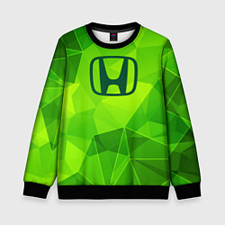Свитшот детский Honda green poly, цвет: 3D-черный