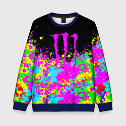 Детский свитшот Monster energy краски неоновые