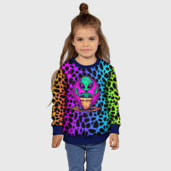 Свитшот детский Кактус инопланетянин, цвет: 3D-синий — фото 2