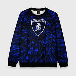 Свитшот детский Lamborghini blue energy, цвет: 3D-черный