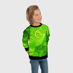 Свитшот детский Ajax green poly, цвет: 3D-черный — фото 2