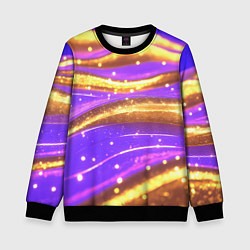Свитшот детский Блестящая волнистая текстура, цвет: 3D-черный