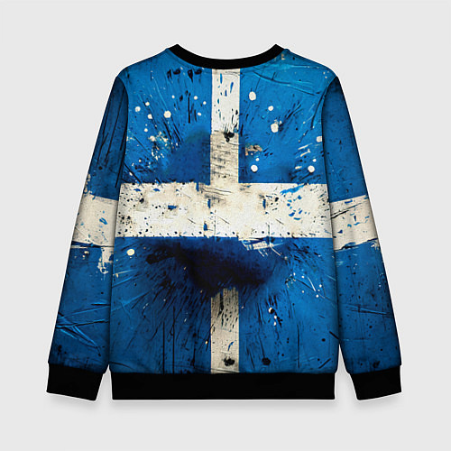 Детский свитшот Футбольный мяч на синем / 3D-Черный – фото 2