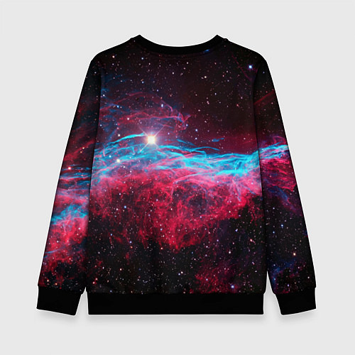 Детский свитшот Далматинец бравый космонавт - нейроарт / 3D-Черный – фото 2