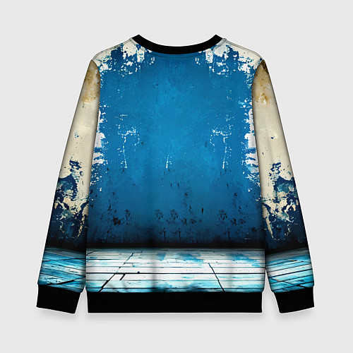 Детский свитшот Айкидоист на синем / 3D-Черный – фото 2