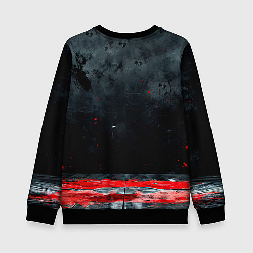 Детский свитшот Айкидоист на черном / 3D-Черный – фото 2