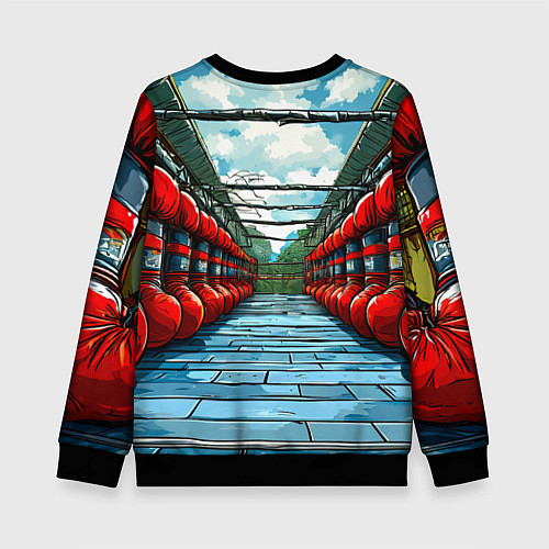 Детский свитшот Зал Муай Тай / 3D-Черный – фото 2