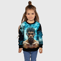 Свитшот детский Артуро Гатти в дыму, цвет: 3D-черный — фото 2