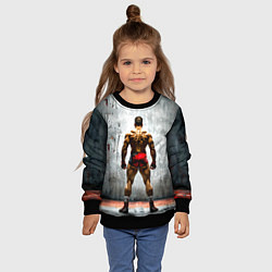 Свитшот детский Рестлер на синем, цвет: 3D-черный — фото 2