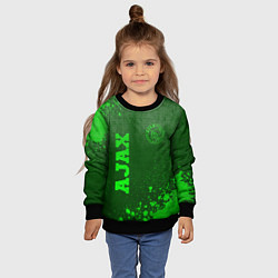 Свитшот детский Ajax - green gradient вертикально, цвет: 3D-черный — фото 2