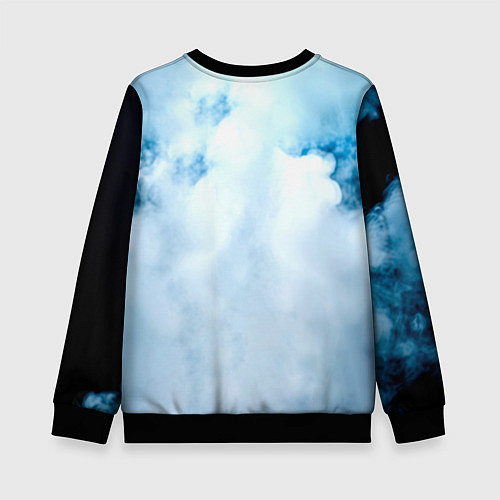 Детский свитшот Брюс Ли в дыму / 3D-Черный – фото 2