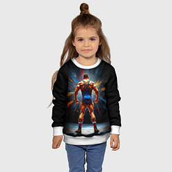 Свитшот детский Греко-римский борец на черном, цвет: 3D-белый — фото 2