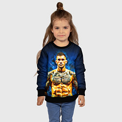 Свитшот детский Дастин Порье на синем, цвет: 3D-черный — фото 2