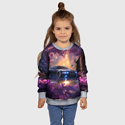 Свитшот детский БМВ Японская природа, цвет: 3D-меланж — фото 2