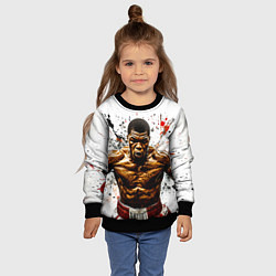 Свитшот детский Мухаммед Али на белом, цвет: 3D-черный — фото 2