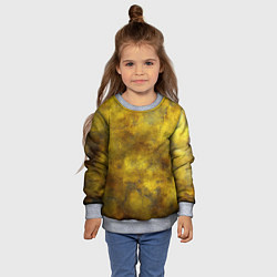 Свитшот детский Золотая ржавая текстура, цвет: 3D-меланж — фото 2
