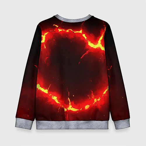 Детский свитшот Красный круг из огня текстура / 3D-Меланж – фото 2