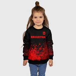 Свитшот детский Brighton - red gradient посередине, цвет: 3D-черный — фото 2