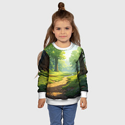 Свитшот детский Fabulous forest, цвет: 3D-белый — фото 2