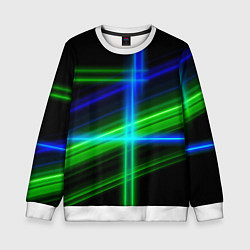 Свитшот детский Color blue black green, цвет: 3D-белый