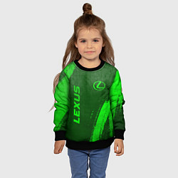 Свитшот детский Lexus - green gradient вертикально, цвет: 3D-черный — фото 2