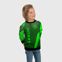 Свитшот детский Lexus - green gradient вертикально, цвет: 3D-черный — фото 2