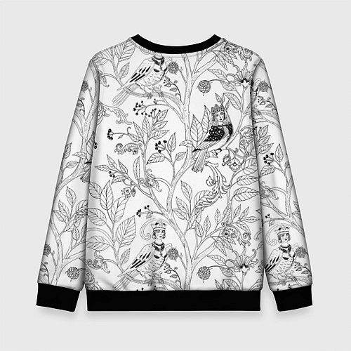 Детский свитшот Птицы Сирин / 3D-Черный – фото 2