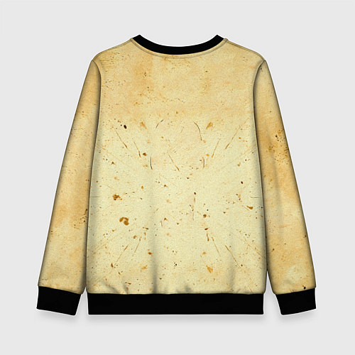 Детский свитшот Трековый велосипедист на бежевом / 3D-Черный – фото 2