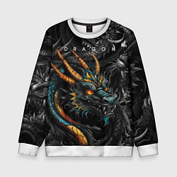 Детский свитшот Японский дракон татуировка